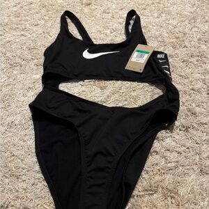 Nike Black and White Sports Top